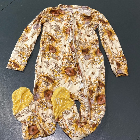 Posh Peanut Other - <SALE! Posh Peanut Teagan Ruffled Zip Up Footie 18-24 Months